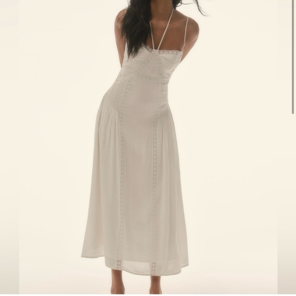 NWT Anthropologie Forever That Girl White Lace Maxi dress - Picture 1 of 4